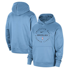 Nike Memphis Grizzlies 2024/25 Spotlight On-Court Practice Performance Pullover Hoodie Light Blue