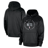 Nike Brooklyn Nets 2024/25 Spotlight On-Court Practice Performance Pullover Hoodie Black