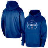 Nike Philadelphia 76ers 2024/25 Spotlight On-Court Practice Performance Pullover Hoodie Royal