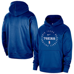 Nike Philadelphia 76ers 2024/25 Spotlight On-Court Practice Performance Pullover Hoodie Royal