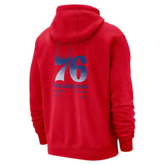 Nike Philadelphia 76ers Courtside Club Pullover Hoodie Red