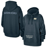 Golden State Warriors Jordan Brand Women's Courtside Statement Edition Oversize Pullover Hoodie Navy