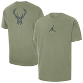 Milwaukee Bucks Jordan Brand Statement Edition Jumpman Flight Heavyweight T-Shirt Green