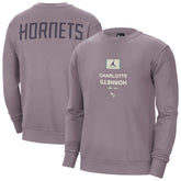 Charlotte Hornets Jordan Brand Courtside Statement Edition Heavyweight Pullover Sweatshirt Purple
