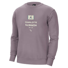 Charlotte Hornets Jordan Brand Courtside Statement Edition Heavyweight Pullover Sweatshirt Purple