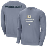 Golden State Warriors Jordan Brand Courtside Statement Edition Heavyweight Pullover Sweatshirt Blue