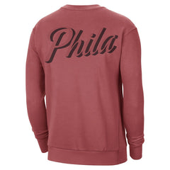 Philadelphia 76ers Jordan Brand Courtside Statement Edition Heavyweight Pullover Sweatshirt Red