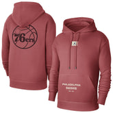 Philadelphia 76ers Jordan Brand Courtside Statement Edition Pullover Hoodie Red