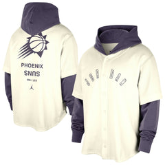 Phoenix Suns Jordan Brand Courtside Statement Edition MVP Jersey Pullover Hoodie Cream/Purple