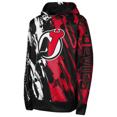 New Jersey Devils Preschool Master Snipe Pullover Hoodie - Red | NHL Lifestyle