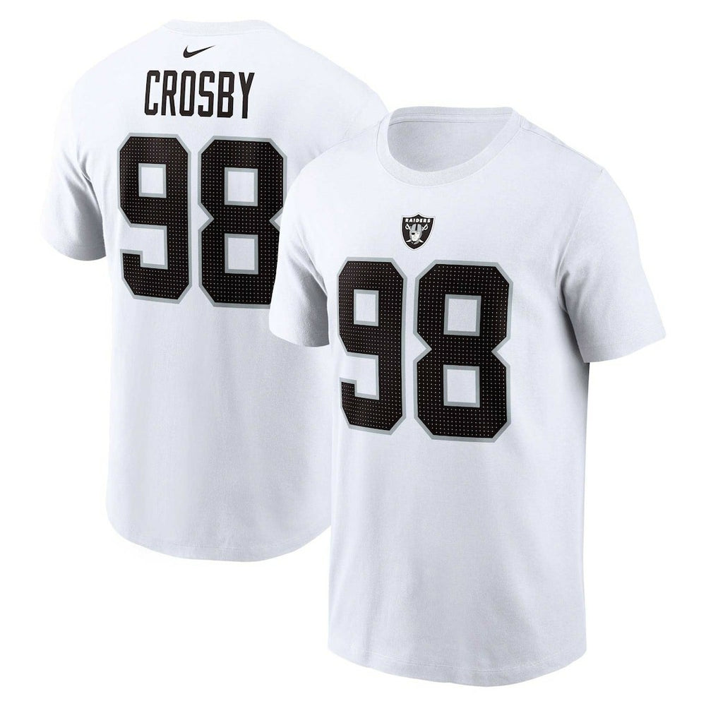Maxx Crosby Las Vegas Raiders Player Name & Number T-Shirt - White - Nike