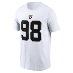 Maxx Crosby Las Vegas Raiders Player Name & Number T-Shirt - White - Nike