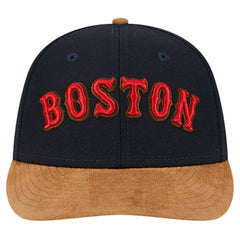 Boston Red Sox New Era Team Suede Visor Low Profile 59FIFTY Fitted Hat for sale
