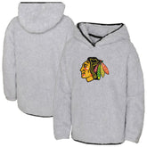 Chicago Blackhawks Girls Youth Ultimate Teddy Fleece Pullover Hoodie - Heather Gray | NHL discount