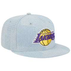 New Era Los Angeles Lakers Injection Denim Patchwork 9FIFTY Snapback Hat Denim