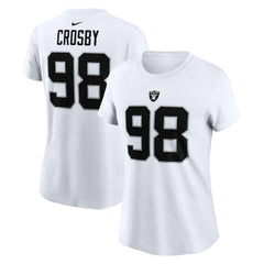 Maxx Crosby Las Vegas Raiders Women's Player Name & Number T-Shirt - White - Nike
