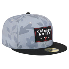 New Era Chicago Bulls Palm Fronds 2-Tone 59FIFTY Fitted Hat Gray
