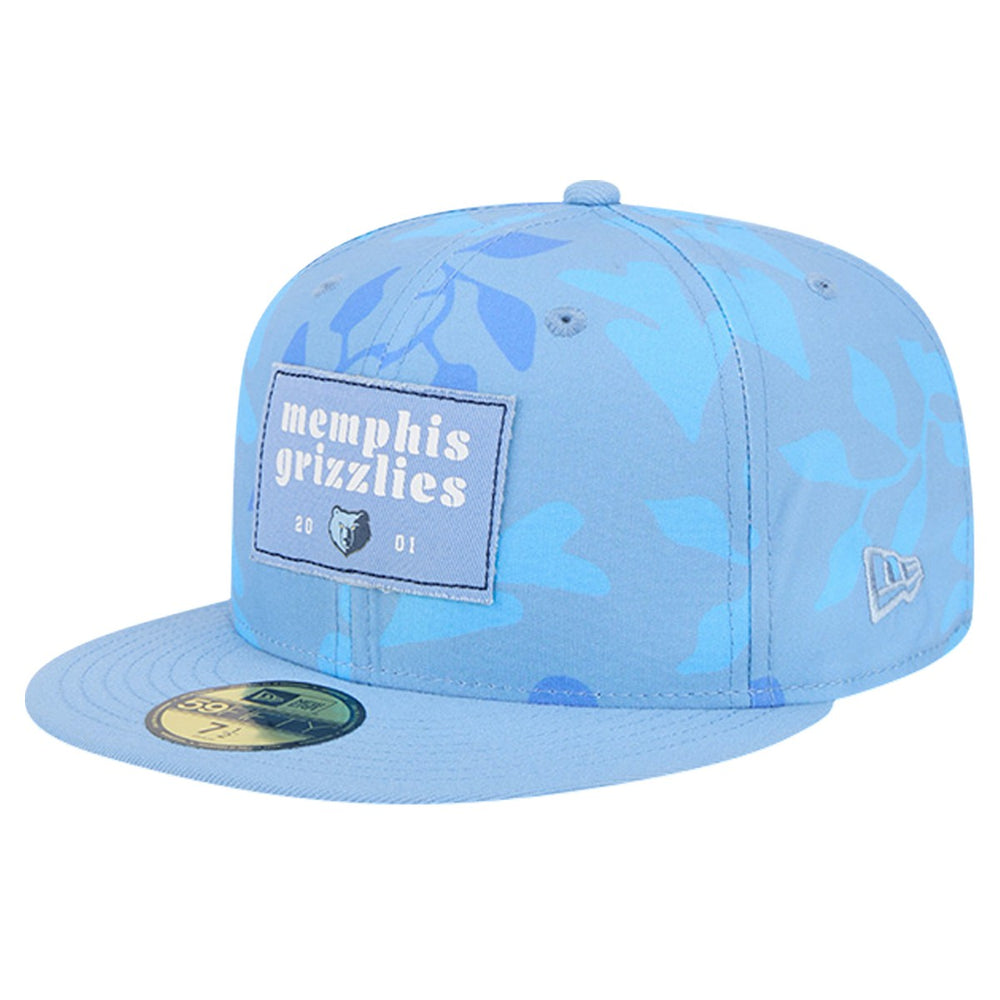 New Era Memphis Grizzlies Palm Fronds 2-Tone 59FIFTY Fitted Hat Blue
