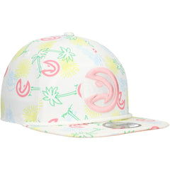 New Era Atlanta Hawks Palm Trees and Waves Golfer Adjustable Hat White