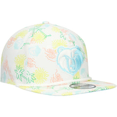 New Era Memphis Grizzlies Palm Trees and Waves Golfer Adjustable Hat White