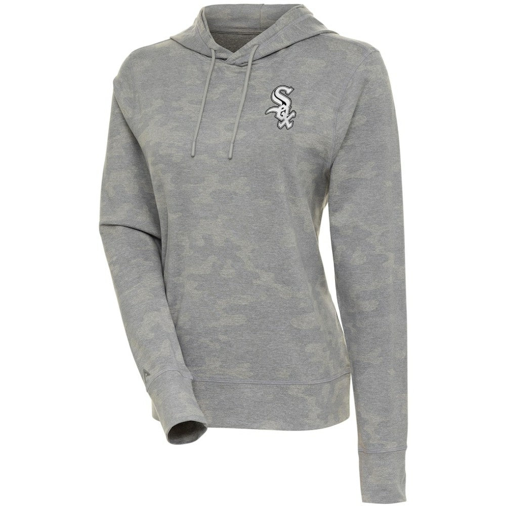 Chicago White Sox Antigua Women's Brushed Metallic Respite Pullover Hoodie Outlet