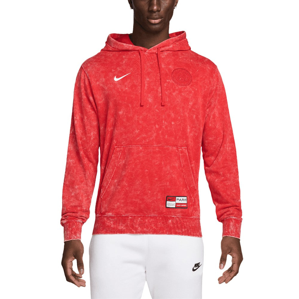 Nike - Paris Saint-Germain Club Washed Pullover Hoodie - Red