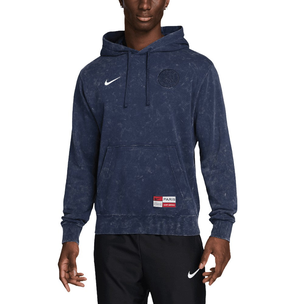 Nike - Paris Saint-Germain Club Washed Pullover Hoodie - Navy