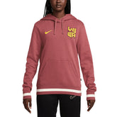 Nike - Liverpool Women's 2024/25 Third Club Fleece Pullover Hoodie - Burgundy