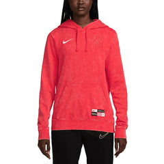 Nike - Liverpool Women's 2024/25 Third Club Fleece Pullover Hoodie - Red