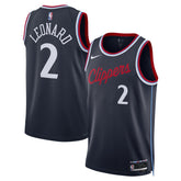 Nike Kawhi Leonard LA Clippers Unisex 2024/25 Swingman Jersey Navy Icon Edition