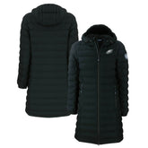 Philadelphia Eagles Cutter & Buck Women's Mission Ridge Repreve Eco Insulated Long Full-Zip Puffer Jacket - Black - NFL