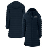 Seattle Seahawks Cutter & Buck Women's Mission Ridge Repreve Eco Insulated Long Full-Zip Puffer Jacket - Navy - NFL