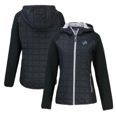 Detroit Lions Cutter & Buck Women's Rainier Primaloft Eco Full-Zip Hybrid Jacket - Black - NFL