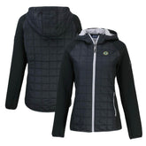 Green Bay Packers Cutter & Buck Women's Rainier Primaloft Eco Full-Zip Hybrid Jacket - Black - NFL