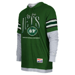 New York Jets New Era Twofer Long Sleeve Hooded T-Shirt - Green - NFL