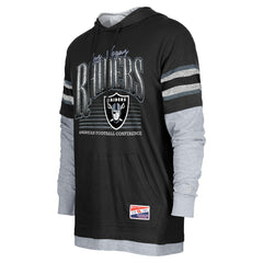 Las Vegas Raiders New Era Twofer Long Sleeve Hooded T-Shirt - Black - NFL