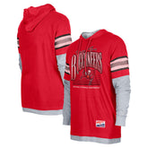 Tampa Bay Buccaneers New Era Twofer Long Sleeve Hooded T-Shirt - Red - NFL