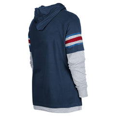 Tennessee Titans New Era Twofer Long Sleeve Hooded T-Shirt - Navy - NFL