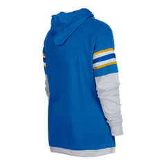Los Angeles Chargers New Era Twofer Long Sleeve Hooded T-Shirt - Royal - NFL