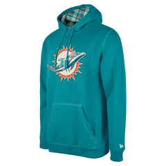 Miami Dolphins New Era 3rd Down Plaid Pullover Hoodie - Teal - NFL