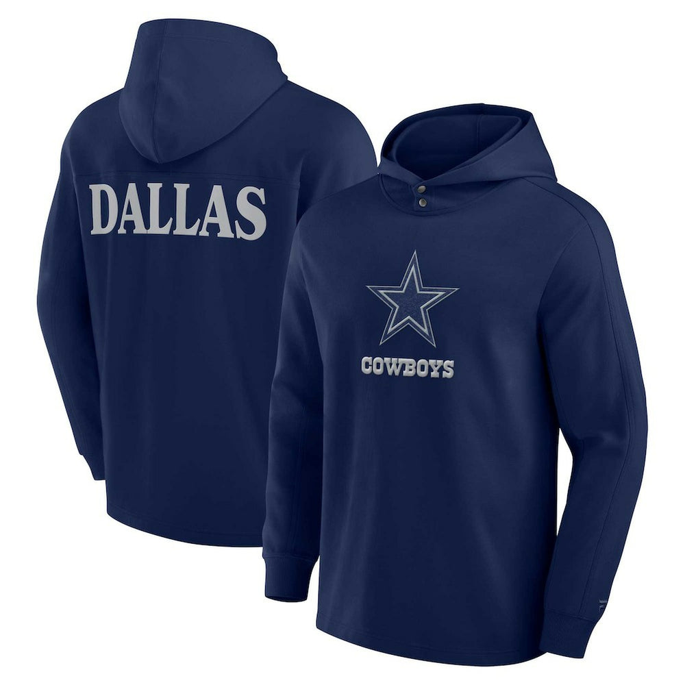 Dallas Cowboys Elements Blaze Tri-Blend Long Sleeve Hoodie T-Shirt - Navy - Fanatics