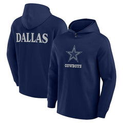 Dallas Cowboys Elements Blaze Tri-Blend Long Sleeve Hoodie T-Shirt - Navy - Fanatics