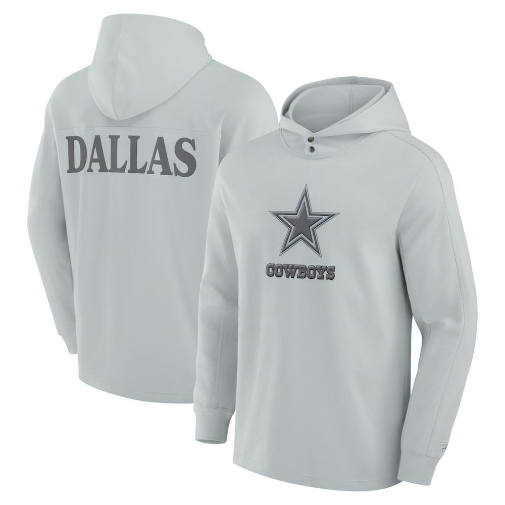 Dallas Cowboys Elements Blaze Tri-Blend Long Sleeve Hoodie T-Shirt - Gray - Fanatics