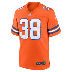 Jaleel McLaughlin Denver Broncos Mile High Collection 1977 Throwback Player Game Jersey - Orange - Nike