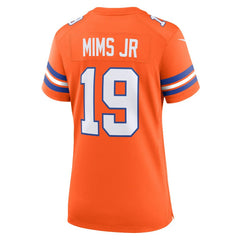 Marvin Mims Jr Denver Broncos Women's Mile High Collection 1977 Throwback Player Game Jersey - Orange - Nike