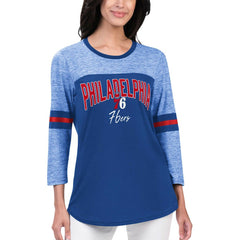 Philadelphia 76ers G-III 4Her by Carl Banks Women's Play the Game 3/4-Sleeve T-Shirt Royal