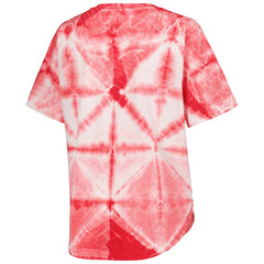 Chicago Bulls G-III 4Her by Carl Banks Women's Tournament Raglan Oversized Tie-Dye V-Neck T-Shirt Red