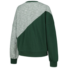 Milwaukee Bucks G-III 4Her by Carl Banks Women's Benches Split Pullover Sweatshirt Hunter Green