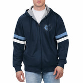 Memphis Grizzlies G-III Sports by Carl Banks Contender Full-Zip Hoodie Jacket Navy