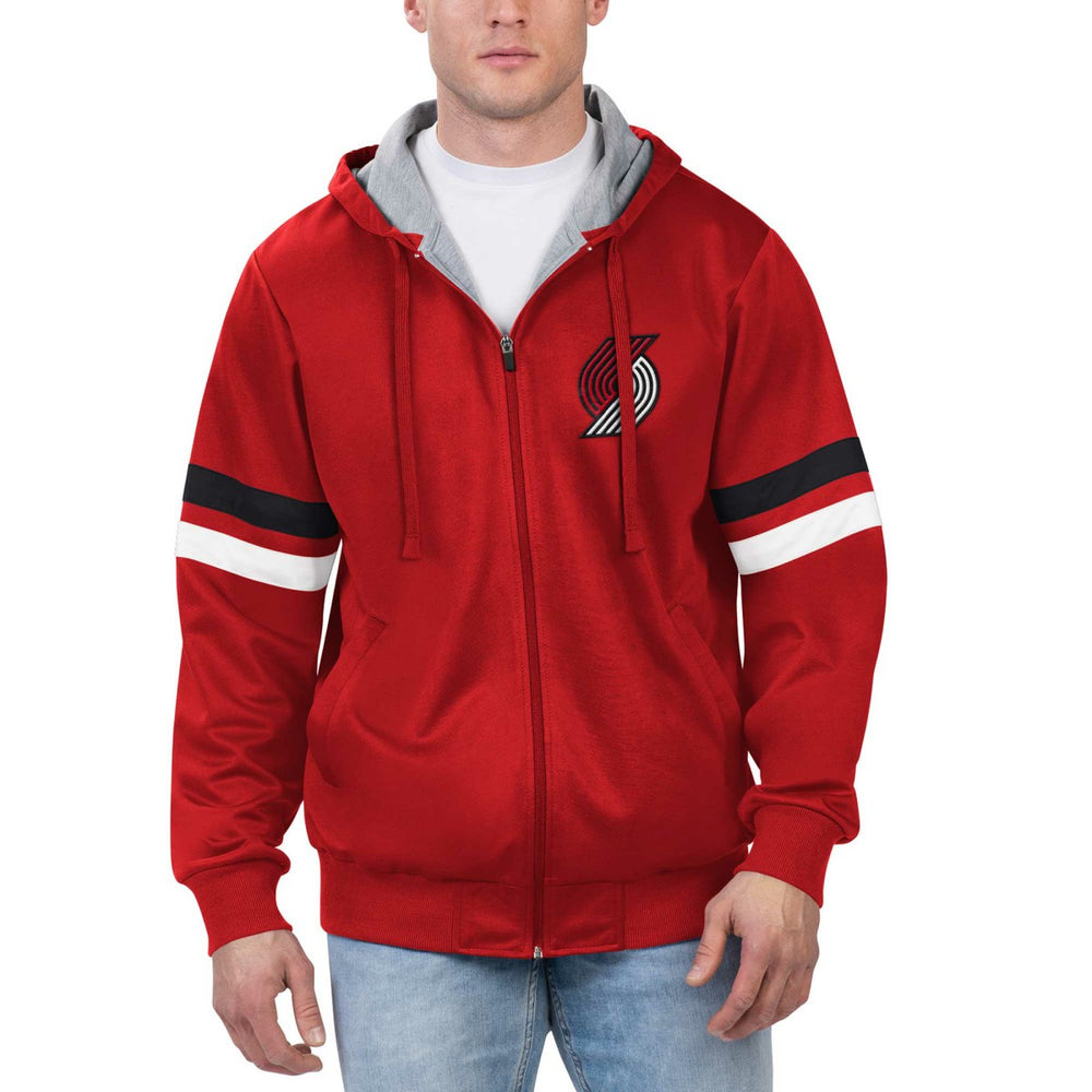 Portland Trail Blazers G-III Sports by Carl Banks Contender Full-Zip Hoodie Jacket Red